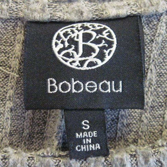 Bobeau Taupe 3/4 Tied Sleeve Deep Knit Cozy Top, Size Small - Picture 5 of 6
